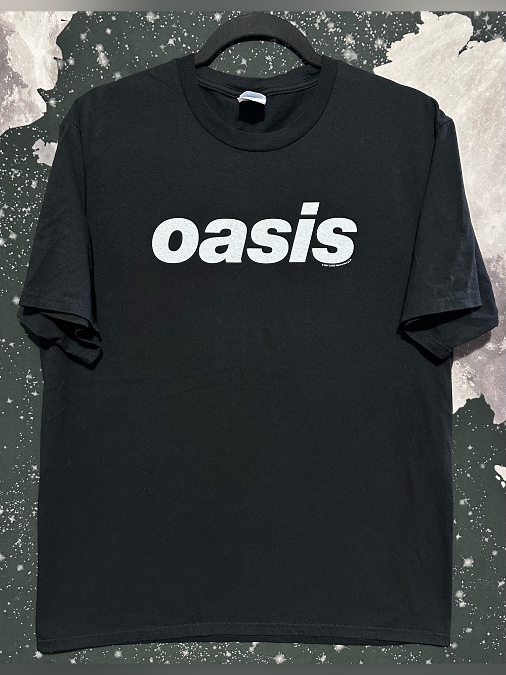 Oasis Rock Band Front Logo Graphic Shirt